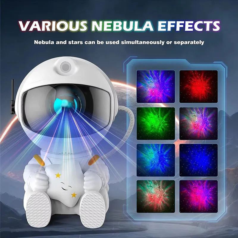 Projetor de luz 2025, céu estrelado, aurora, astronauta, espaço, projetor, nebulosa, teto, quarto, decoração de casa, presente infantil.