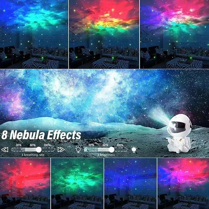 Projetor de luz 2025, céu estrelado, aurora, astronauta, espaço, projetor, nebulosa, teto, quarto, decoração de casa, presente infantil.