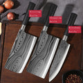 Conjunto de facas de cozinha utilitárias com padrão de damasco a laser, conjunto de hastes de afiação de tesouras, faca de chef afiada de aço inoxidável, ferramenta de cozinha.
