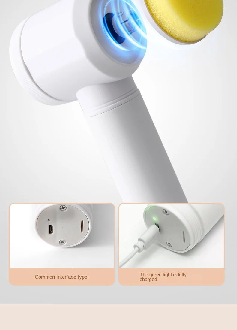 Escova de limpeza elétrica multifuncional para cozinha e banheiro - Esfregão elétrico portátil sem fio para pratos, panelas e frigideiras - Nuvetzi.