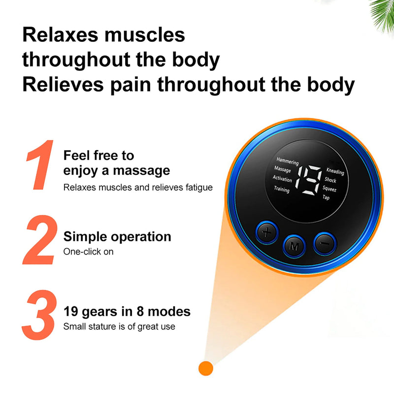 Mini massageador de pescoço, estimulador muscular elétrico, adesivos para massagem cervical, almofadas de massagem com controle remoto para a saúde do corpo e das costas - Nuvetzi.