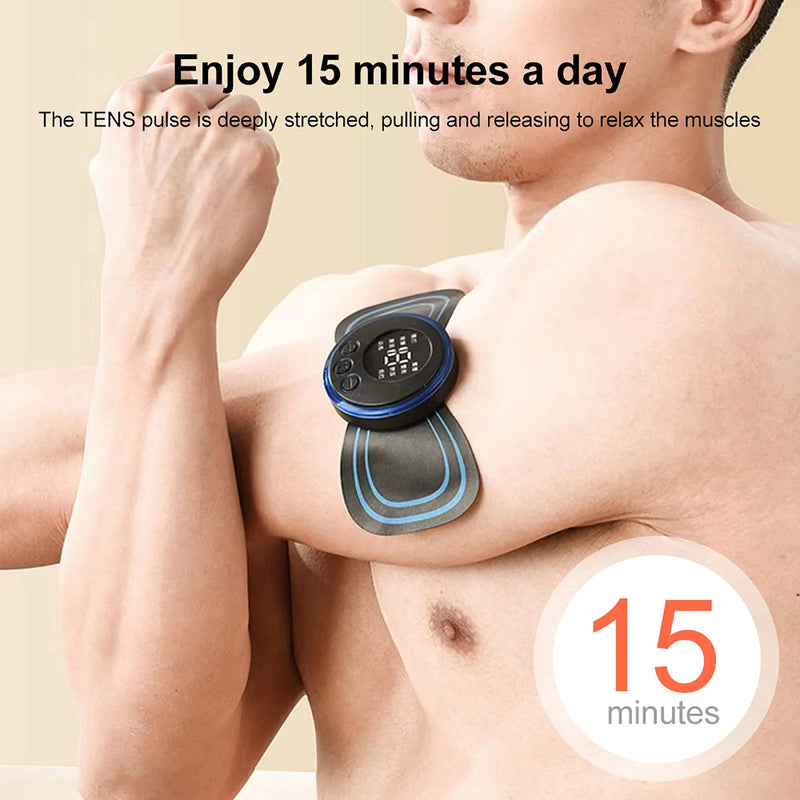 Mini massageador de pescoço, estimulador muscular elétrico, adesivos para massagem cervical, almofadas de massagem com controle remoto para a saúde do corpo e das costas - Nuvetzi.