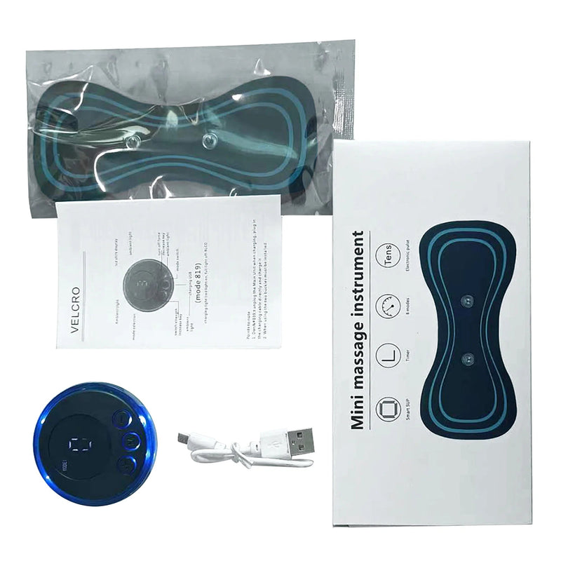 Mini massageador de pescoço, estimulador muscular elétrico, adesivos para massagem cervical, almofadas de massagem com controle remoto para a saúde do corpo e das costas - Nuvetzi.