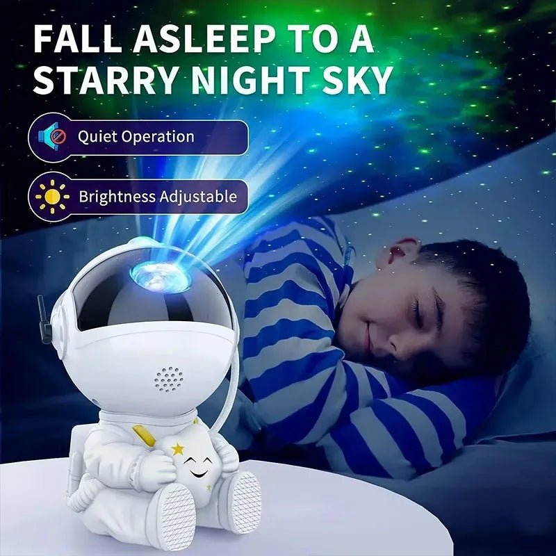 Projetor de luz 2025, céu estrelado, aurora, astronauta, espaço, projetor, nebulosa, teto, quarto, decoração de casa, presente infantil. - Nuvetzi.