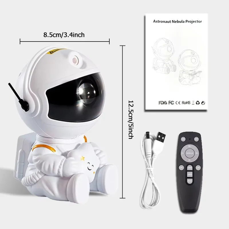Projetor de luz 2025, céu estrelado, aurora, astronauta, espaço, projetor, nebulosa, teto, quarto, decoração de casa, presente infantil. - Nuvetzi.