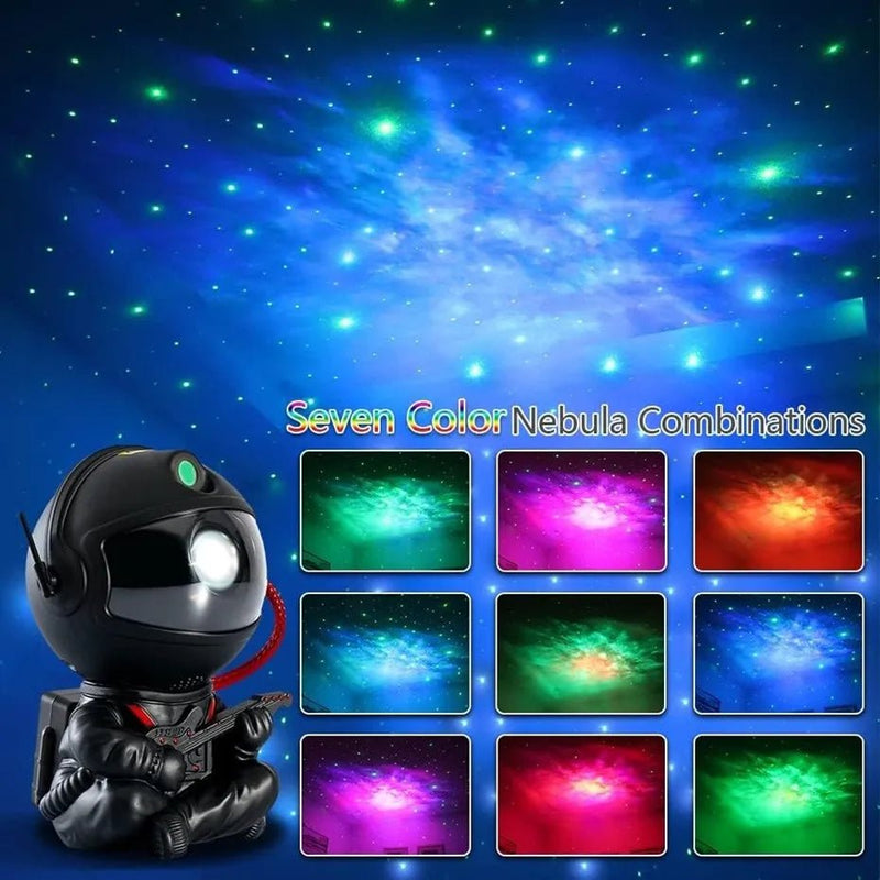 Projetor de luz 2025, céu estrelado, aurora, astronauta, espaço, projetor, nebulosa, teto, quarto, decoração de casa, presente infantil. - Nuvetzi.