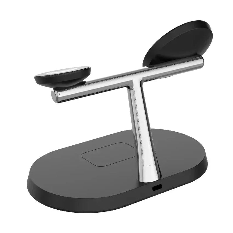 Suporte magnético sem fio 3 em 1 de 100 W para carregador Magsafe iPhone 16, 15, 14, 13, 12, Apple Watch 8, 7 e AirPods Pro, estação de carregamento rápido - Nuvetzi.